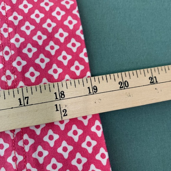 Talbots Womens Mini Skirt 12 Pink Patterned Lined Pencil Straight Work Office - Picture 6 of 8